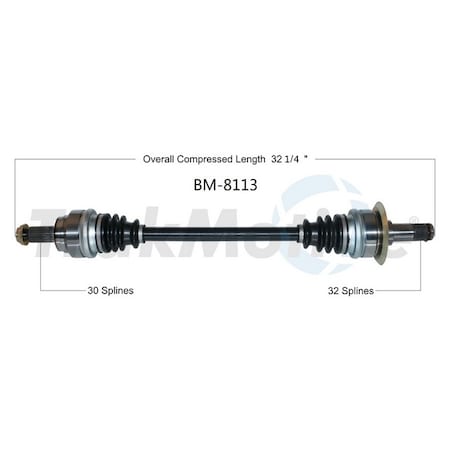 Surtrack Axle Cv Axle Shaft, Bm-8113 BM-8113